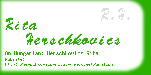 rita herschkovics business card